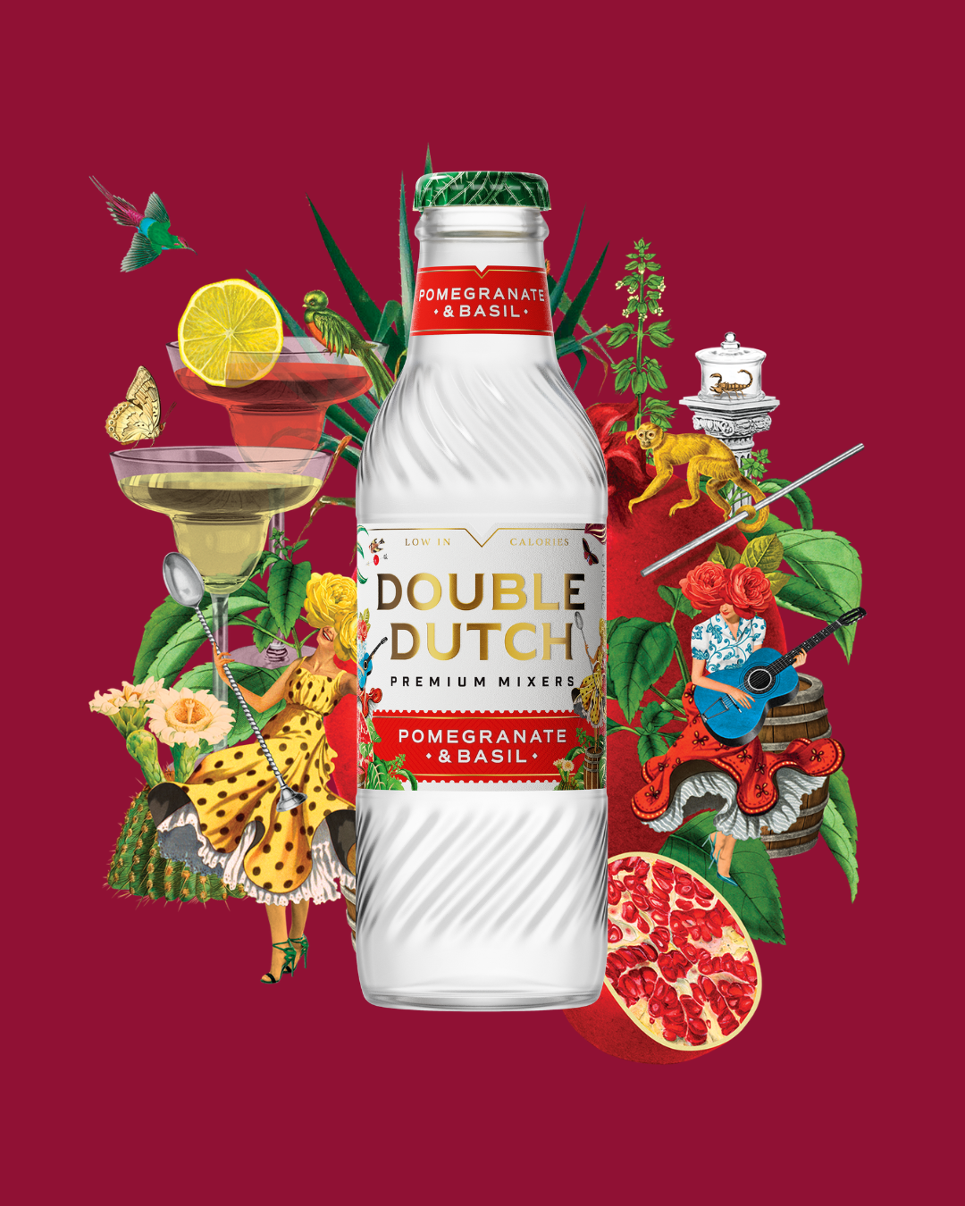 Double Dutch Pomegranate & Basil 24x20cl